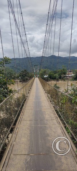 Foot and Motorcycle bridge over the Zamora River