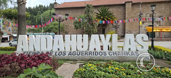 City name sign in the Plaza de Armas