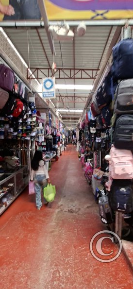 Inside a shopping center