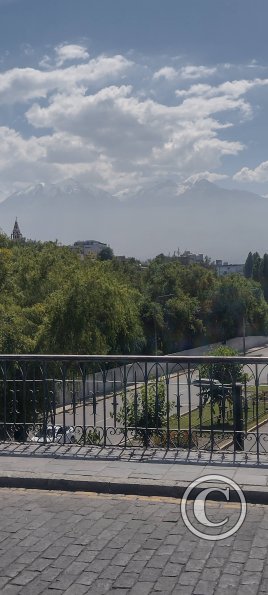 Chachani Mtns viewed from Puente Bolognesi