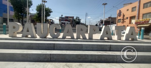 Paucarpata sign at Av. John F. Kennedy y Av. Cayro