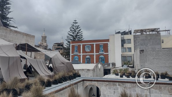 View from a rooftop at Calle Francisco Bolognesi y Calle Sucre