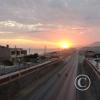 Sunset from the pedestrian overpass