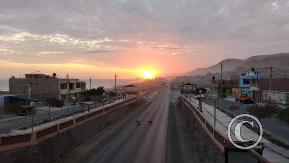 Sunset from the pedestrian overpass
