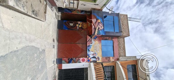 Mural on a bar on Jiron Rio Seco