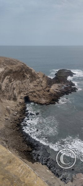 View of the rocky coast
