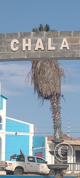 Chala sign at the Plaza de Armas