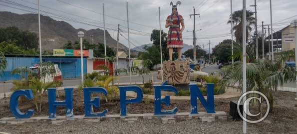 Chepen sign at Carretera Panamericana y Av. 28 de Julio
