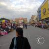 Calle Arica looking toward Av. Joe Balta in front of Mercado Modelo