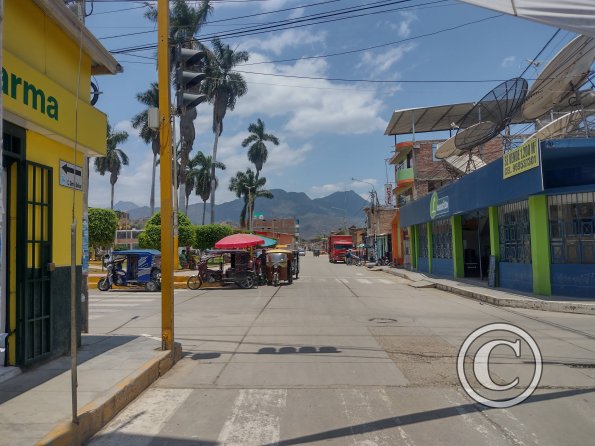 View of Calle Simon Bolivar alongside the Plaza de Armas