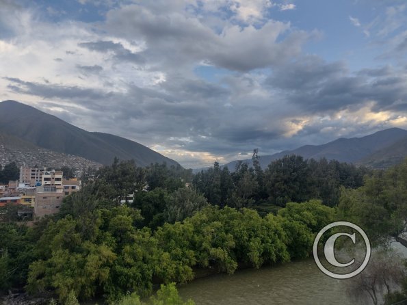 View from Open Plaza of el Rio Huallaga
