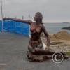Malecon Costanera statue near Calle Las Orquideas