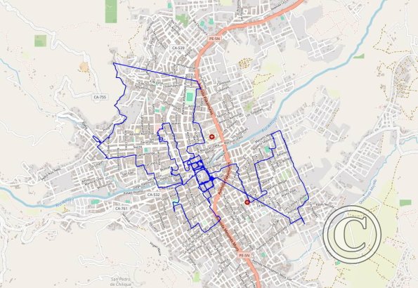 Jaen 2023 walking route