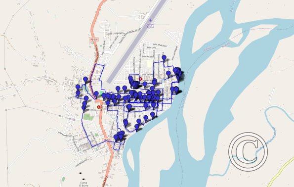 Juanjui Feb. 2023 walking route with photo locations