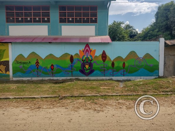 Mural across from Alameda Turistica near Jiron La Punta