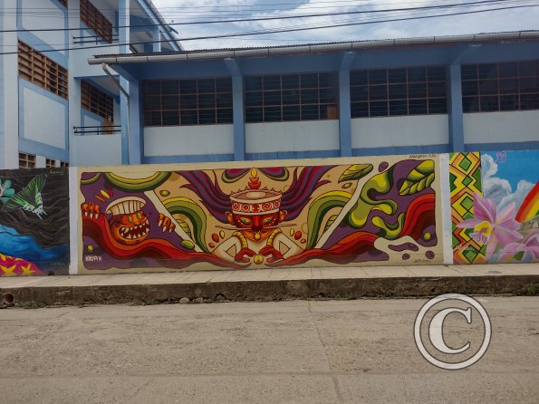 Mural on Jiron Triunfo near Jiron Loreto