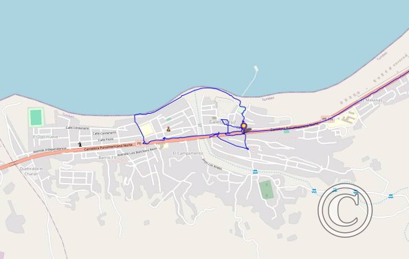 La Cruz walking route