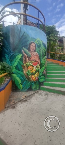 Mural along the stairs from Av. Chanchamayo up to Jiron Lima