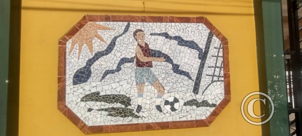 Mural, Mosaic alongside the stadium on Jiron Jose Vega Jauregui (2)