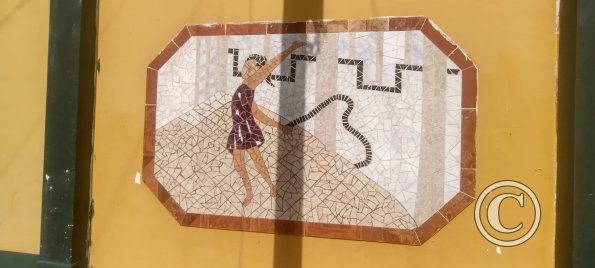 Mural, Mosaic alongside the stadium on Jiron Jose Vega Jauregui (7)