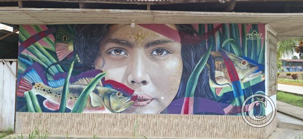 Mural on Jiron Padre Lucero at Jiron Sargento Lores