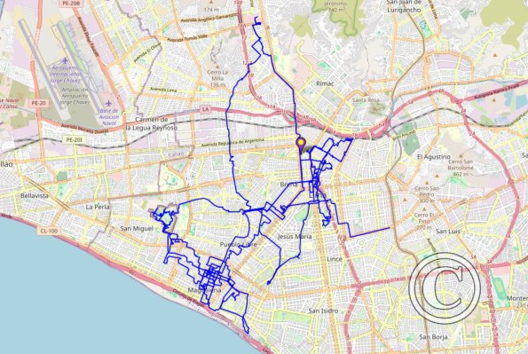 Lima 2023 and 2024 walking route