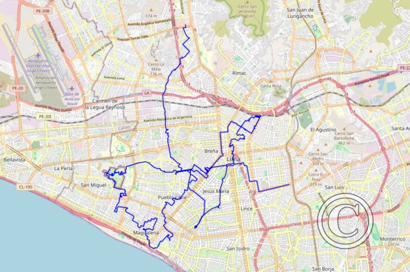Lima 2023 walking route