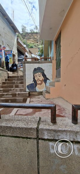 Stairs going up from Jiron Ica, Google Maps shows a road