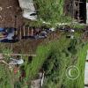 The mud slope wherre the teens are cutting in steps