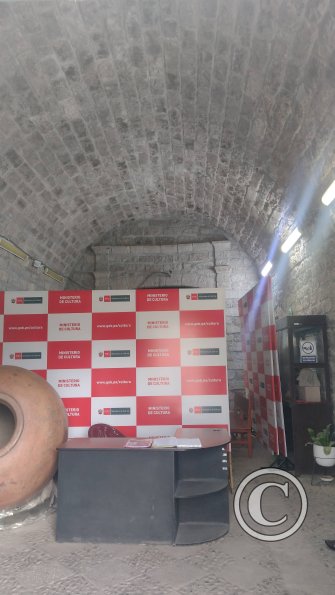 A traditional arched ceiling