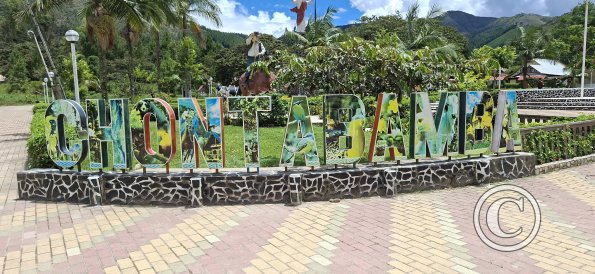 City name sign in Parque de Chontabamba