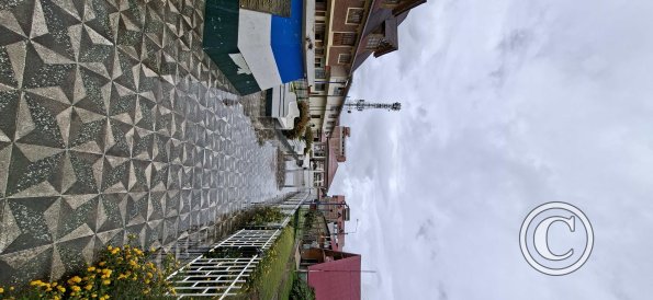 Paseo Los Colonos from Jiron Grau at the Plaza