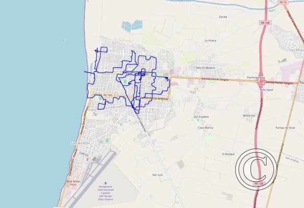Pisco 2023 walking route