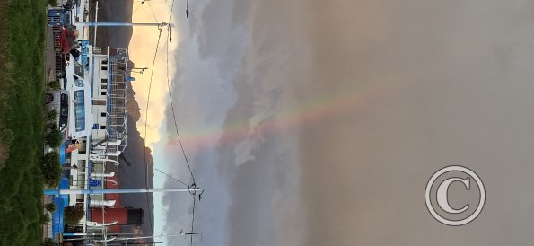 Rainbow at sunset from the malecon