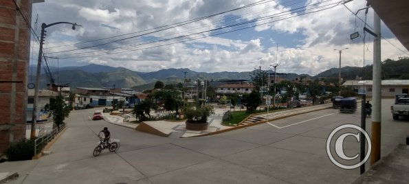 Plaza de Armas from Jiron Simon Bolivar y Jiron Jaen