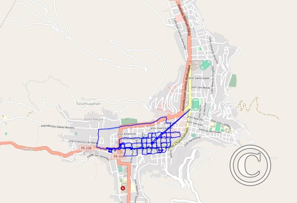 Tarma 2023 walking route