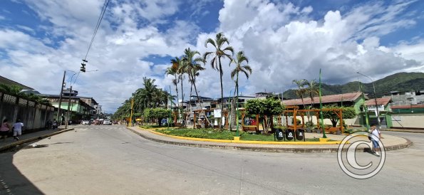 View of central linear park from Jiron Callao