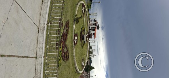 city name sign and clock at the terminal (3)