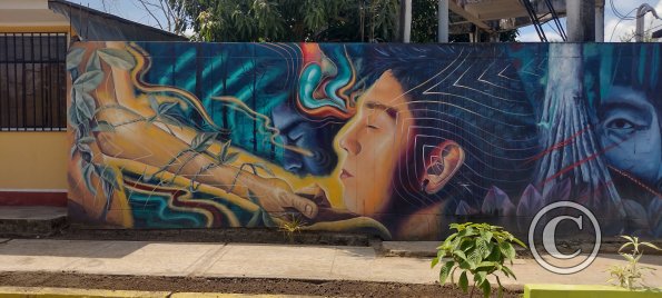 Mural on street 2 blocks from the plaza