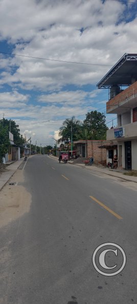 street one block from the plaza