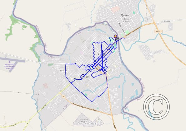 Artigas, Uruguay walking route