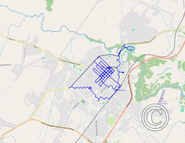 Tacuarembo Uruguay walking route